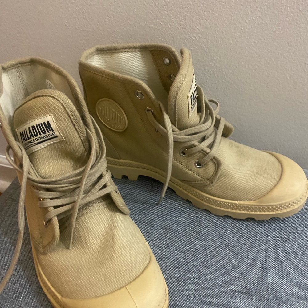 Palladium Khaki Canvas High-Tops
